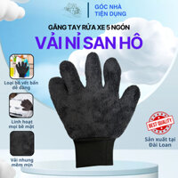 Bao Tay Rửa Xe Vải Nỉ, Bao Tay 5 Ngón Rửa Xe, Bao Tay Vệ Sinh Xe Máy Ô tô, Chống Xước, Thấm Nước