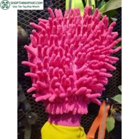 Bao tay san hô rửa xe, găng tay rửa xe san hô mua kèm găng tay cao su rửa xe nhận giá ưu đãi