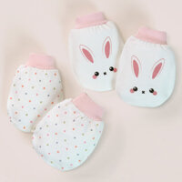 Bao tay sơ sinh bo 2 đôi Animo I0122023 (NB,Hồng)