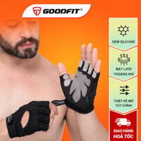 Bao tay tập gym, găng tay hở ngón tập xà đơn nam nữ GoodFit đệm silicone chống trượt, mỏng nhẹ thoáng khí GF203G - size XL