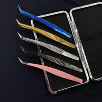 (BAO TEST) Nhíp hoa Hồng đen , nhíp Volume pakistan phủ nhám nano_nhíp tạo fan mi  _ Dụng cụ nối mi _ Phụ liệu nối mi Mi