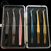 (BAO TEST) Nhíp hoa hồng đen Pakistan phủ nhám nano - dụng cụ nối mi Đài Loan Cosmetic Mỹ Phẩm Trang Điểm