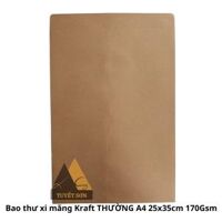 Bao thư xi măng Kraft THƯỜNG A4 25x35cm 170Gsm                             &nbsp(&nbspMàu đậm hơn, bề mặt nhám hơn&nbsp)