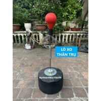 Bao trụ đấm bốc boxing bóng tập phản xạ cao cấp BÓNG ĐẶC nhập khẩu châu Âu - Bền bỉ, không lo hỏng