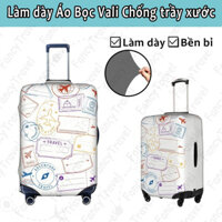 Bao trùm vali Visa Áo Bọc Vali - Túi Trùm Vải Thun 3D Co Giãn 4 Chiều-Chống xước vali Phù hợp với hành lý 18-32 inch Vỏ bọc vali