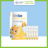 Bào tử lợi khuẩn Pregmom Giúp giảm táo bón tăng hấp thu tăng cường miễn dịch an toàn với mẹ bầu và trẻ nhỏ Hộp 20 ống