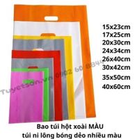 Bao túi hột xoài MÀU 40x60cm - túi PE màu ni lông bóng dẻo nhiều màu                         &nbsp(&nbspCam&nbsp)