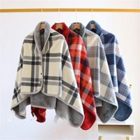 Bảo Vệ Cổ Khăn Choàng Ấm Lông Cừu Lót Dày Áo Choàng Khăn Choàng Văn Phòng Ngủ Chăn Đa Năng Cho Bé Chăn