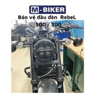 Bảo vệ đầu đèn cho honda Rebel 500, che đầu đèn honda rebel 500, sơn tĩnh điện màu đen.