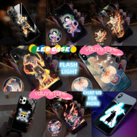 [Bảo VỆ MÀN HÌNH KÍNH CƯỜNG MIỄN PHÍ] Ốp LED cho vỏ điện thoại 16 Pro Max Vỏ phản ứng âm thanh cho 14 IPhone 13 Promax Đèn Flash Luffy Eis Cover cho Vỏ Anime Ip 12 ONE PIECE