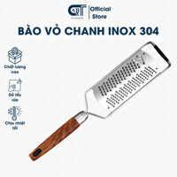 Bào Vỏ Chanh, Phô Mai Inox 304, Cỡ Lớn, Cheese Grater & Lemon Zester, Cán Gỗ - QT KITCHENWARE