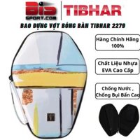 Bao Vợt Bóng Bàn TIBHAR 2279 Xanh Trắng Chính Hãng - Bao Vừa Rộng - Thanh Lịch
