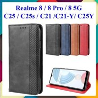 [Bao Xịn] Bao da dạng ví Realme 8, 8 pro, 8 5G, C25, C25s, C21Y, C21-Y, C25Y có nắp gập, ngăn đựng thẻ ATM tiền tiện lợi