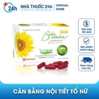 Bảo Xuân Gold Viên uống nội tiết tố nữ - cho phụ nữ tuổi 30-50 làm đẹp chống lão hóa , giảm nếp nhăn - hộp 30 viên