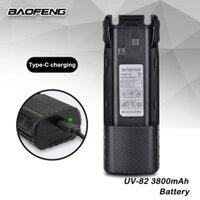 Baofeng UV-82 Walkie Talkie Phiên bản mở rộng Bộ sạc pin Type-C Pin 3800mAh