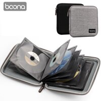 baona Portable 36 Slot CD DVD Waterproof Storage Bag Game Disc Shockproof Hard Organizer Case Holder - black