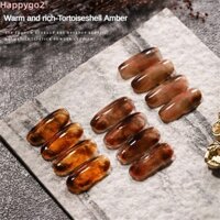 Baoshiman Mới Hawksbill Hổ Phách Móng Tay Nghệ Thuật Bằng Kính Giáp Dầu Gel 2025 Keo Mới Keo Dán Móng Tay Thơm Màu Thu Đông