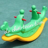 Bập Bênh Đôi Nhựa Cho Bé Mầm Non, Đồ Chơi Vận Động, Chắc Chắn, Tiện Lợi
