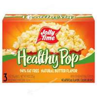 Bắp (Ngô) Nổ Lò Vi Sóng JOLLY TIME Healthy Pop Microwave Popcorn, Hộp 3 Túi, 255g (9 Oz.)