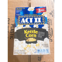 Bắp nổ lò vi sóng ACT II Kettle Corn 234g( bên trong có 3 gói×78g) Pop Corn - Date 5/25