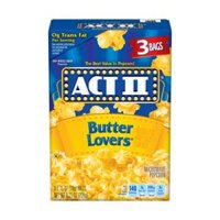 Bắp Rang Bơ, Microwave Popcorn, Butter Lovers, 3 Gói, 8.25 oz (234g) - ACT II