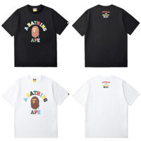 BAPE 2023Spring Summer New Ape Colorful Letter Print Unisex Pure Cotton Short Sleeve T T-shirt