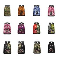 Bape Ba Lô Đi Học Họa Tiết Rằn Ri Hình Đầu Cá Mập Độc Đáo Dễ Phối Đồ Thời Trang Cho Nam Và Nữ