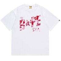 BAPE Mới Áo Thun Tay Ngắn Họa Tiết Rằn Ri Cổ Điển Cho Nam Và Nữ 0916