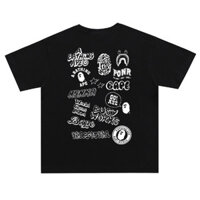 BAPE Mới Áo Thun Tay Ngắn Họa Tiết Rằn Ri Cổ Điển Cho Nam Và Nữ 0916