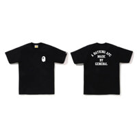BAPE Mới Áo Thun Tay Ngắn Họa Tiết Rằn Ri Cổ Điển Cho Nam Và Nữ 0916