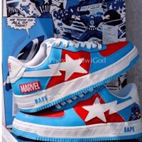 Bape Sta Ape Head Low-Top Thời Trang Hợp Thời Trang Giày Thể Thao Nam Nữ Giày Captain America