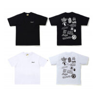 BAPE Áo thun nam nữ ngắn tay cổ tròn mới