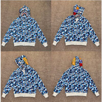 BAPE Mới Áo Khoác Hoodie Họa Tiết Rằn Ri Phối Cá Tính 0916