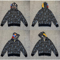 BAPE Mới Áo Khoác Hoodie Họa Tiết Rằn Ri Thời Trang Cho Nam Nữ