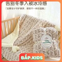 Bắp.Kids Chăn Đông Cho Bé, Chăn Cotton Đũi Xơ Đậu Nành Mềm Mại Ấm Áp Cho Bé