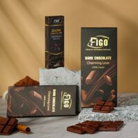 (Bar 50g) Socola đen nguyên chất không đường dòng Charming love 50g Figo - Vietnamese Chocolate