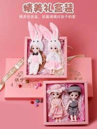 Barbie búp bê công chúa váy theo Menger làm tóc đồ chơi cô gái búp bê trẻ em Gift Set Mini trumpet Đồ chơi búp bê