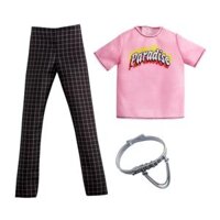 Barbie Thời Trang Búp Bê Ken Fashion Checked Pants Pink Top