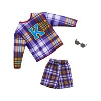 Barbie Thời Trang Búp Bê Ken Fashion Pack Matching Plaid Set Sunglasses