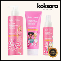 Barbie X Kundal Collagen Damage Care Shampoo 400ml, Treatment 150ml, Hair Mist 80ml
