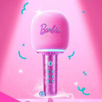 Barbie X1 Bluetooth Micro Không Dây Loa Karaoke Gia Đình 2 Trong 1 Mic Có Đèn RGB Di Động Giảm Tiếng Ồn Độ Bền Dài Màu Hồng Barbie Shinny Micro Lollipop Dễ Thương