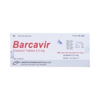 Barcavir 0,5mg Incepta, Hộp 10 viên