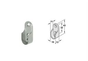 Bas đỡ thanh suốt nhôm Hafele 803.33.990