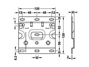 Bas gắn tường Hafele 290.40.991