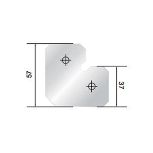 Bas nối góc khung nhôm kính Hafele 563.37.299