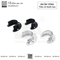 Bas thanh treo rèm cửa âm tường Trụ đỡ thanh treo rèm inox, thanh treo tủ đồ, thanh treo quần áo phi ống 25mm
