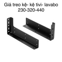 Bas treo kệ tivi lavabo, Ke đỡ tủ treo tường, Giá đỡ kệ chữ L dày 2.6mm tải trọng 350kg (Giá 1 đôi)