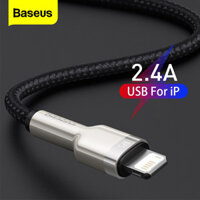 Baseus 025m / 1m / 2m Cáp USB 2.4A Sạc nhanh cho iPhone 11 12 Pro Max Xs Xr X 8 7Plus Cáp sạc iPad Air ngày