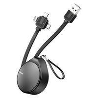 Baseus 1.5M 3in1 Micro USB Loại C Cho Iphone X 8 7 Samsung Galaxy S9 Đeo Chéo Thiết Kế Cáp Sạc Dây Rút Dây