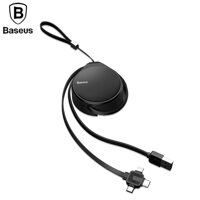 Baseus 1.5M 3in1 Micro USB Loại C Cho Iphone X 8 7 Samsung Galaxy S9 Đeo Chéo Thiết Kế Cáp Sạc Dây Rút Dây